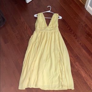Yellow dress with open back